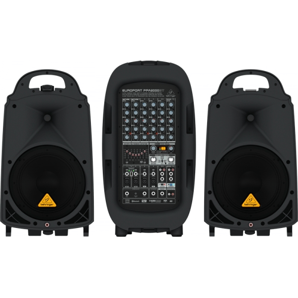 BEHRINGER PPA2000BT SISTEMA PA PORTATILE 2000 WATT CON BLUETOOTH E EFFETTI MIXER + CASSE