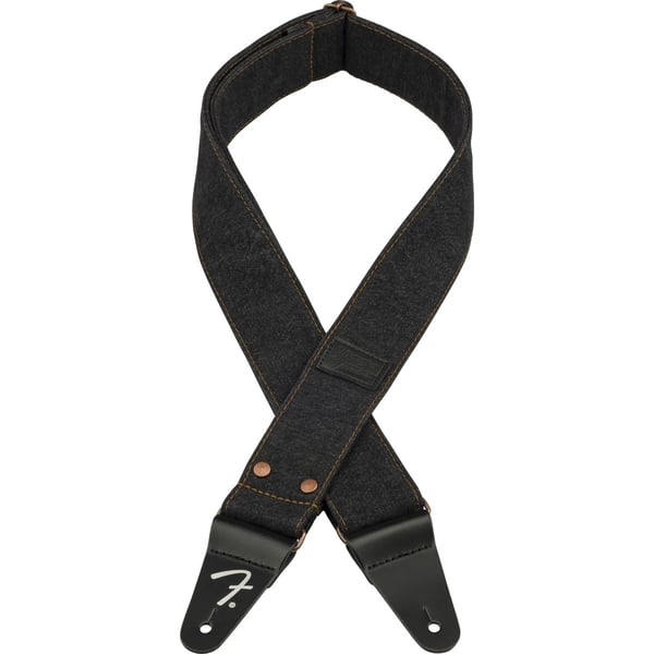 Tracolla in denim rivettato Fender® x Wrangler®, Black