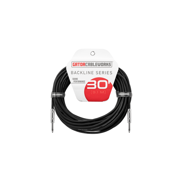 Gator Cableworks GCWB-INS-30 Cavo strumento jack dritto/dritto 9 m Serie Backline