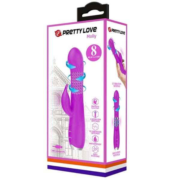 PRETTY LOVE MOLLY WIEDERAUFLADBARE VIBRATOR-DREHFUNKTION