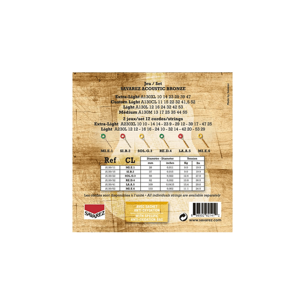 Savarez A130CL - Custom Light 11-52 Set/6