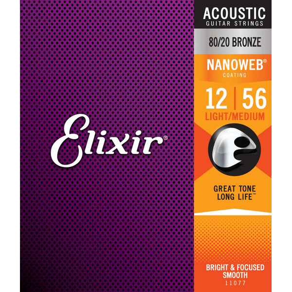 ELIXIR 11077 ACOUSTIC 80/20 BRONZE NANOWEB