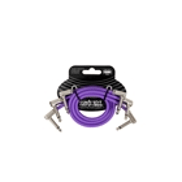 Ernie Ball 6453 Flex Patch Cable Purple 30cm 3pk