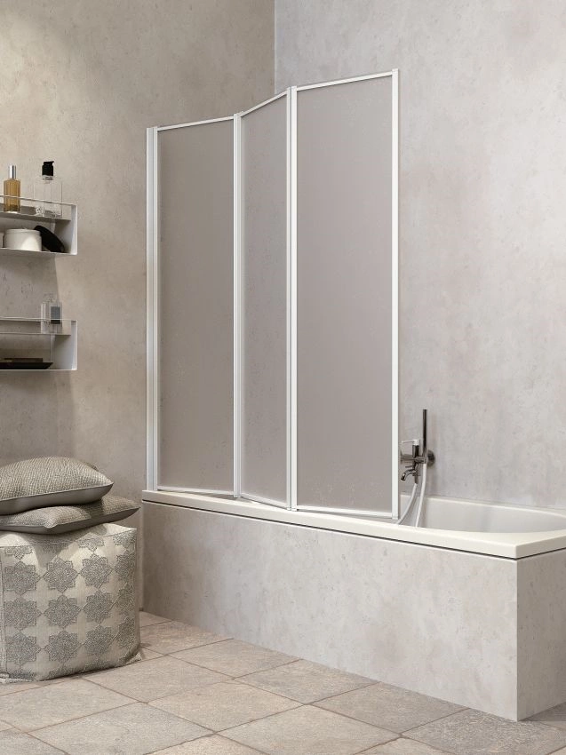 Parete Sopravasca con Pieghevoli in Acrilico Effetto Goccia - Foto 2 di 3