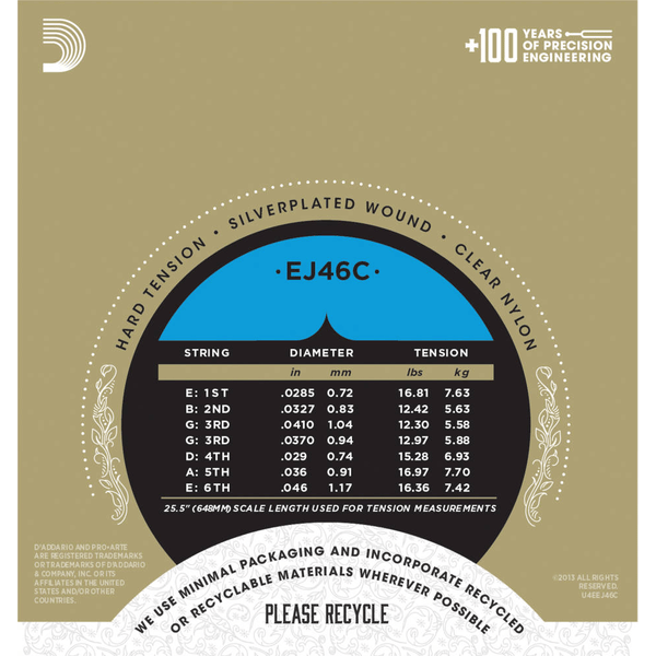 D'ADDARIO EJ46C CORDE PER CHITARRA CLASSICA