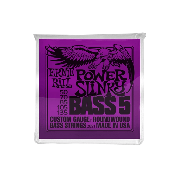 Ernie Ball 2821 Nickel Wound 5 corde Power Slinky 50-135