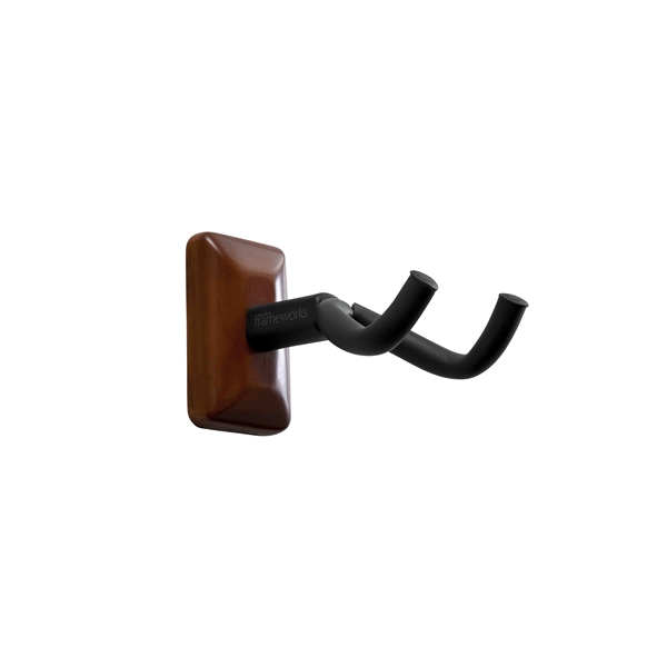 Gator Frameworks GFW-GTR-HNGRMHG Supporto a muro per chitarra con piastra mogano<br>