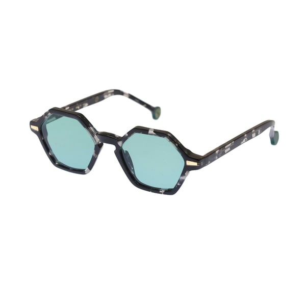 サングラス KYME Kyme - LUIGI COL 5 - SUNGLASSES - matt black Kyme Eyewear Luigi: rectangular vintage sunglasses. Color
