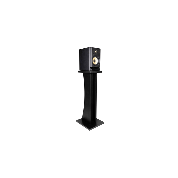 Gator Frameworks GFW-ELITESPKSTMN-BLK Coppia di supporti per monitor da studio in legno con finitura nera&lt;br&gt;