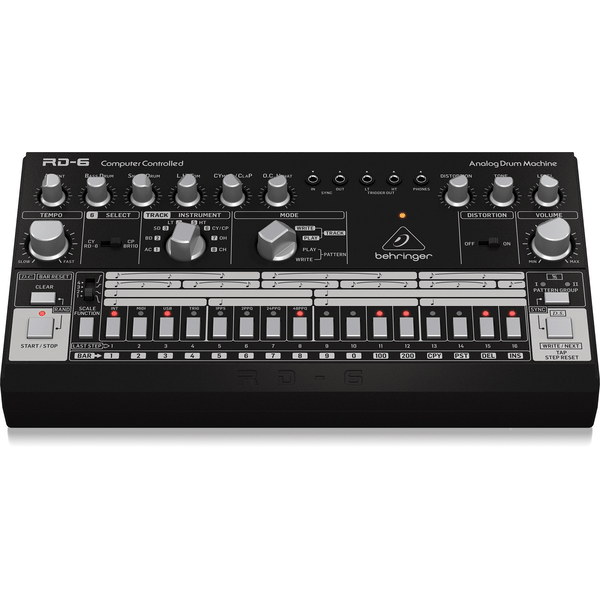 BEHRINGER RD-6 BK RHYTHM DESIGNER BLACK DRUM MACHINE NERA