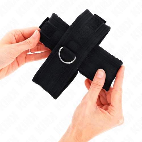 KINK WRIST RESTRAINT KINK - POLSINI A CROCE NERI 34 X 5,5 CM