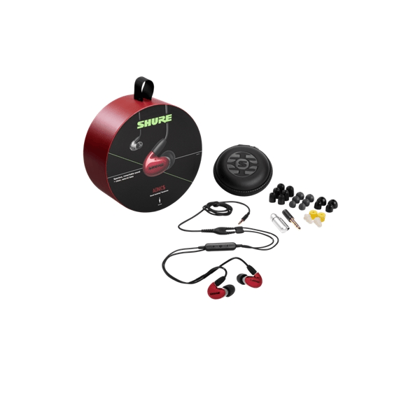 Shure SE53BARD+UNI-EFS AONIC 5 Auricolari colore rosso/trasparente