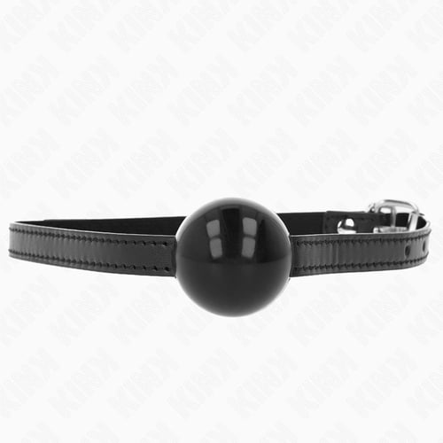 KINK COLLAR & GAG KINK - PALLA SINGOLA NERA GAG 4 CM 65 x 1,5 CM