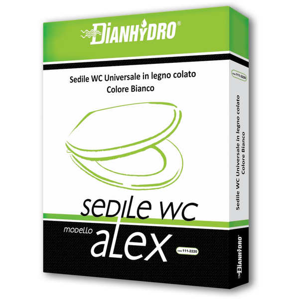 Sedile wc in legno colato modello alex