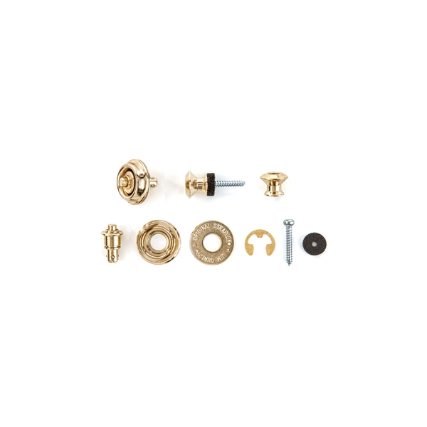 Dunlop SLS1032BR Straplok Dual Design Strap Retainer System, Brass