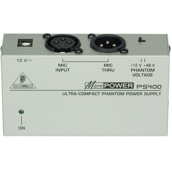 BEHRINGER PS400 MICRO-POWER ALIMENTATORE PHANTOM +12V +48V MICROFONI A CONDENSATORE