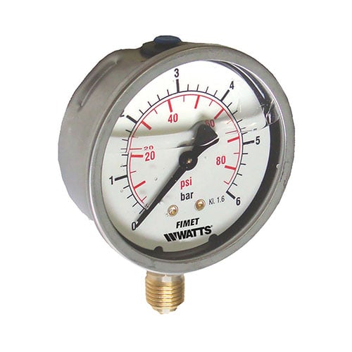 WATTS Manometro a bagno di glicerina mg1- inox 63