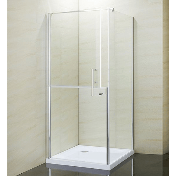 Box Doccia ad Angolo: Apertura fisso + Battente, Cristallo 6 mm Trasparente Senza Profili Anziani Diversamente Abili Box Doccia ad Angolo: Apertura fisso + Battente, Cristallo 6 mm Trasparente Senza Profili Anziani Diversamente Abili