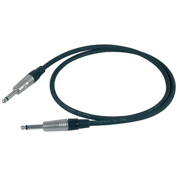PROEL STAGE Cavo professionale esoterico con connessioni jack mono Neutrik Ø 6.3 mm. -&gt; jack mono Neutrik Ø 6.3 mm. Disponibile nei colori Black e Grey (BL)