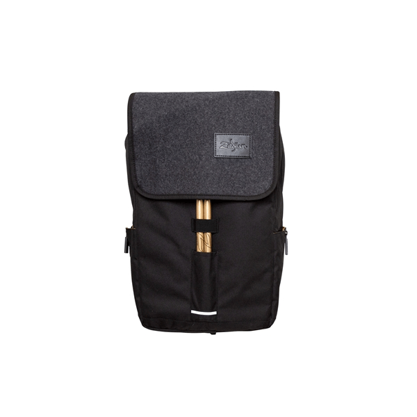 Zildjian T9001 - Gray Flap Black Laptop Backpack