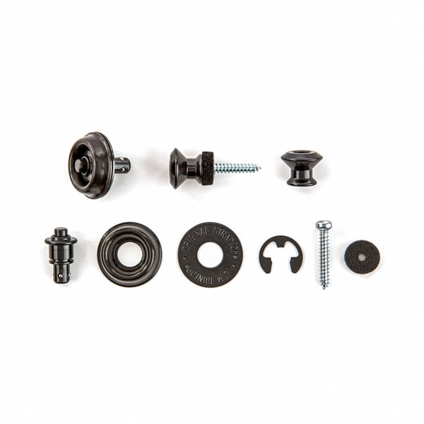 Dunlop SLS1033BK Straplok Dual Design Strap Retainer System, Black