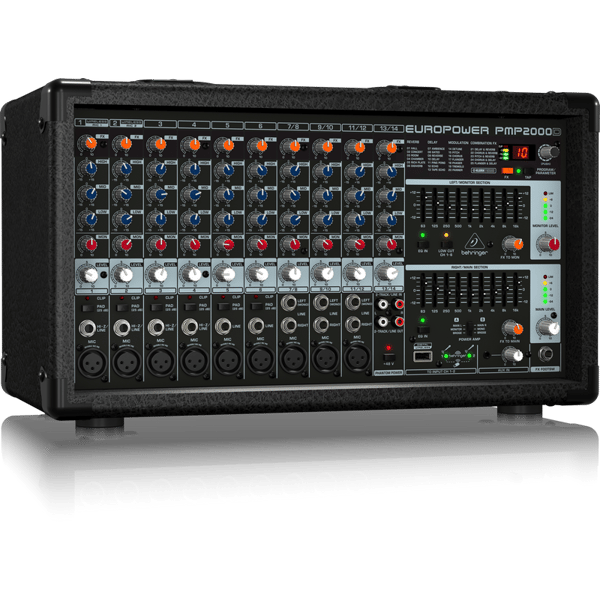 BEHRINGER PMP2000D MIXER AMPLIFICATO CON EFFETTI DIGITALI 14 CANALI 2000 WATT
