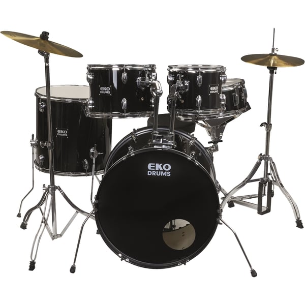 Eko Drums ED-300 Drum kit Black - 5 pezzi