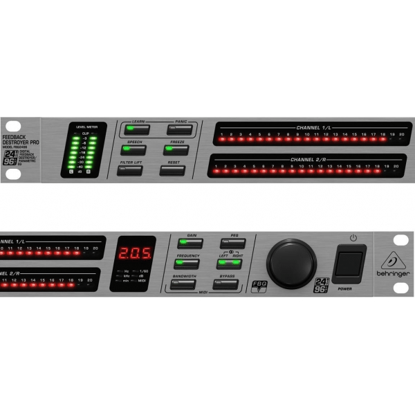 BEHRINGER FBQ2496 FEEDBACK DESTROYER PRO SOPPRESSORE EQUALIZZATORE PARAMETRICO