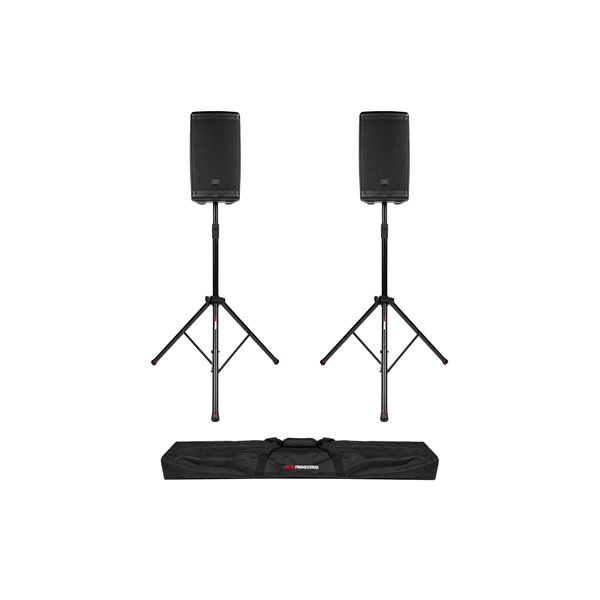 Gator Frameworks GFW-SPK-3000SET - Coppia di supporti per diffusori deluxe con borsa