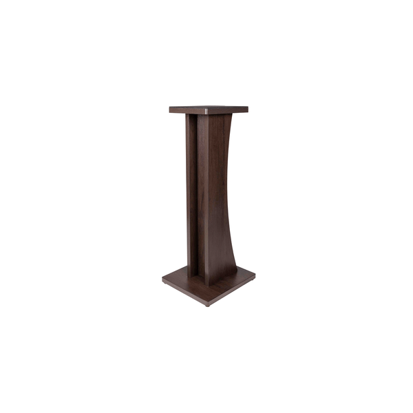 Gator Frameworks GFW-ELITESPKSTMN-BRN Coppia di supporti per monitor da studio in legno con finitura marrone scuro<br>