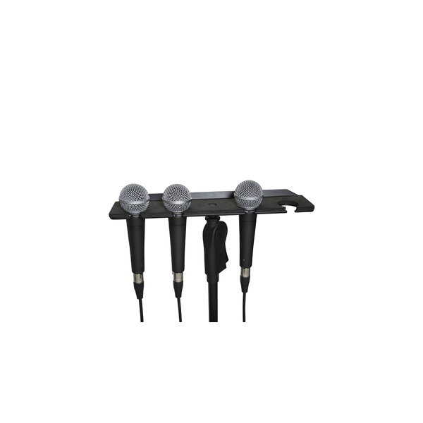 Gator Frameworks GFW-MIC-4TRAY Supporto multi-microfono per 4 microfoni<br>