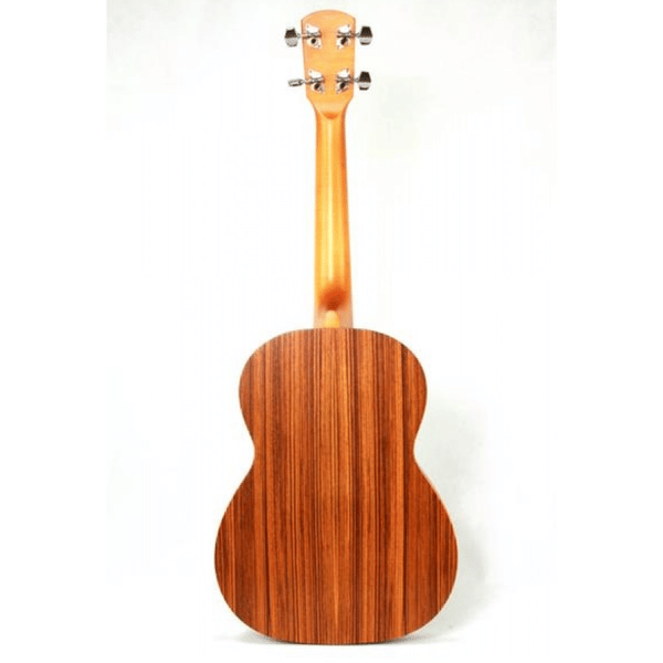 HORA UKULELE BARITONO TOP CORPO ZEBRANO MADE IN EUROPE TAVOLA FONDO FASCE ZEBRAWOOD TASTIERA IN PALISSANDRO
