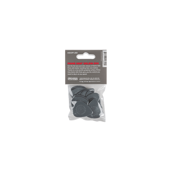 Dunlop 450P150 Prime Grip Delrin 500 1.5 mm Player's Pack/12