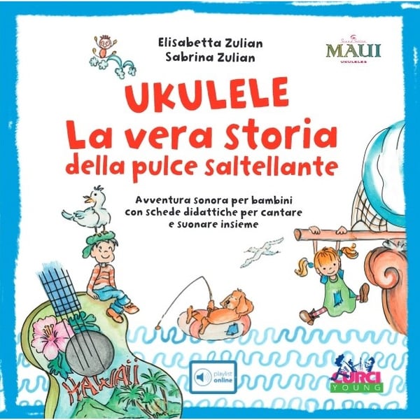SOUNDSATION Ukulele MAUI SUNNY con borsa e libro educativo CURCI per bambini