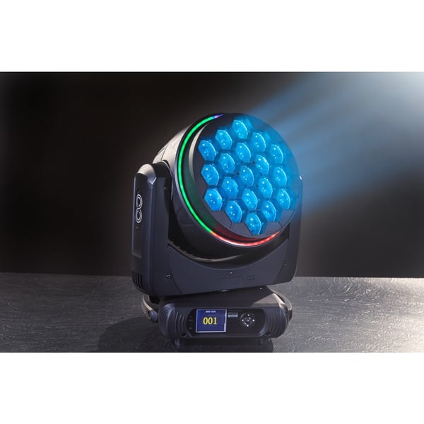 CENTOLIGHT Set 2 teste mobili wash 19x40w con flight case. Modello THESIS-1940-SET