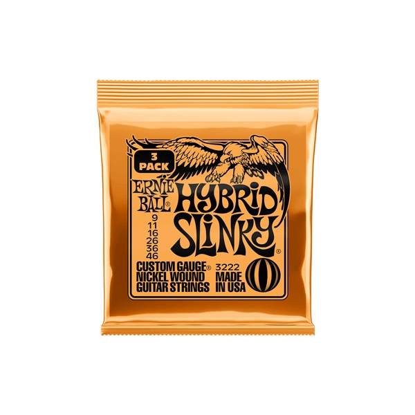 Ernie Ball 3222 Nickel Wound Hybrid Slinky 9-46 - 3 Set