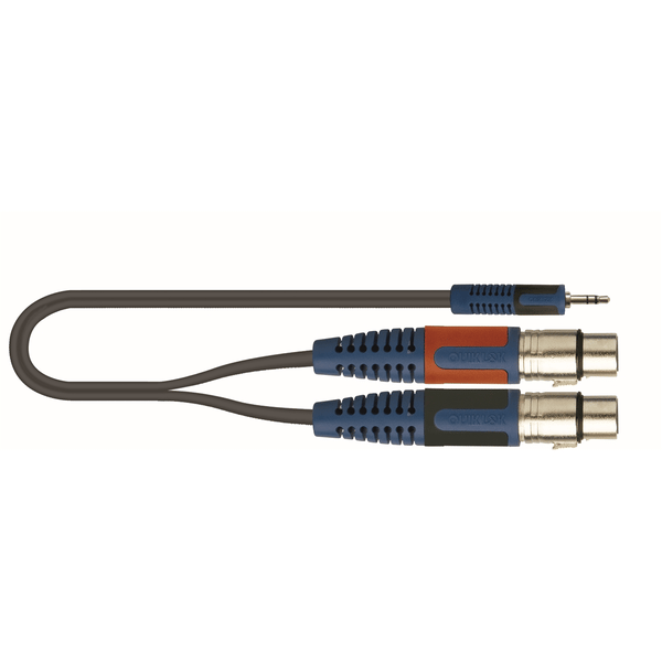 Quik Lok RKSA/194-3 Minijack Stereo/2 XLR Femmina