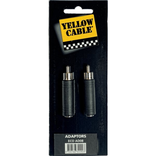 Yellow Cable AD08 Adattatore RCA Maschio/Jack Mono Femmina 2 Pcs