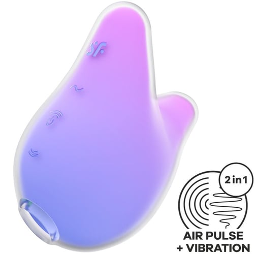 SATISFYER AIR PULSE SATISFYER - MERMAID VIBES STIMOLATORE E VIBRATORE VIOLA E ROSA