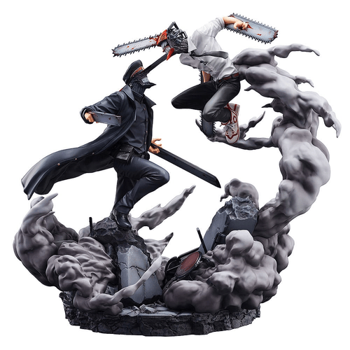 Chainsaw Man Statue Super Situation Figure Chainsaw Man vs. Samurai Sword 26 cm