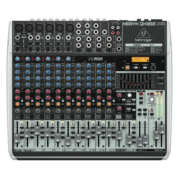BEHRINGER XENYX QX1832-USB MIXER 18 INGRESSI 3/2 BUS EFFETTI KLARK TEKNIK INTERFACCIA USB WIRELESS READY +48V