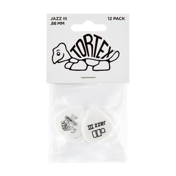 Dunlop 478P.088 TORTEX WHITE JAZZ III, .88MM