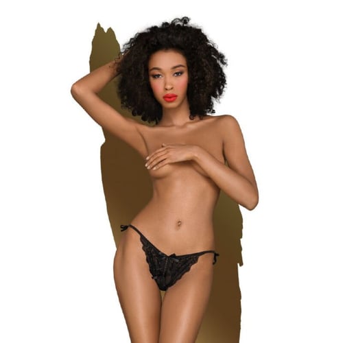 PENTHOUSE THONG PENTHOUSE - TOO HOT TO BE REAL PERIZOMA NERO L/XL