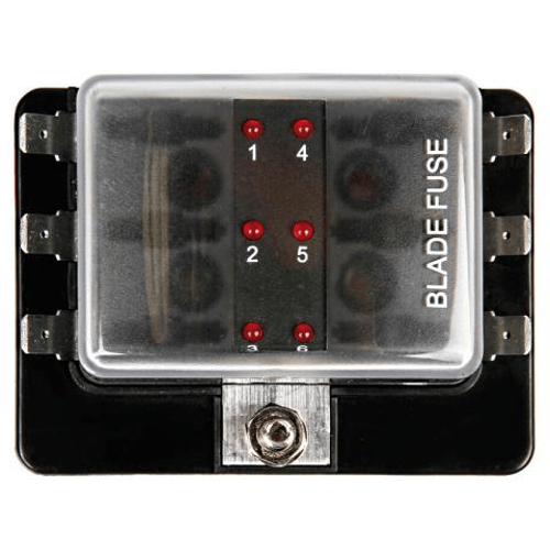 Porta Fusibili Con LED Guasto 1 Entrata-6 Uscite