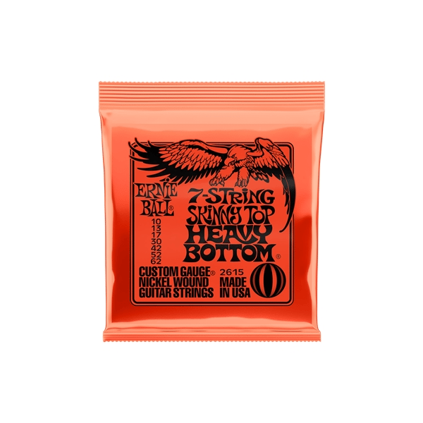 Ernie Ball 2615 Nickel Wound Skinny Top Heavy Bottom 7 Slinky 10-62