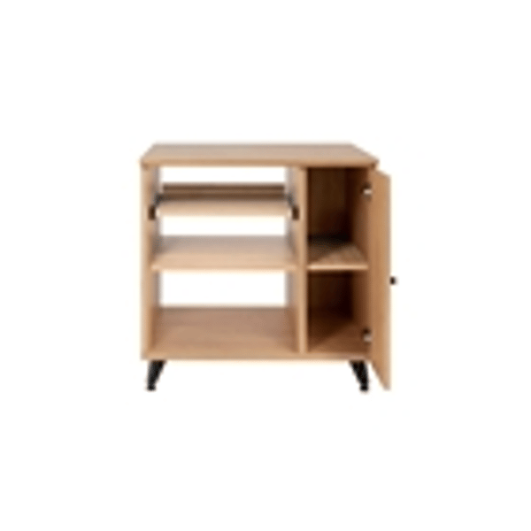 Gator Frameworks GFW-ELITESIDECAR-MPL Mobile rack sidecar cabinet in legno con finitura acero naturale opaca<br>