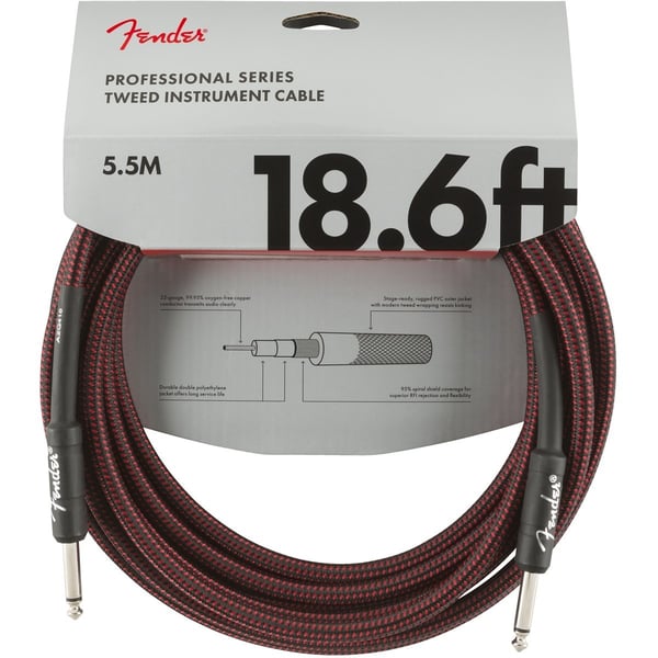 FENDER Cavo per strumenti serie Professional 18.6' Red Tweed. Modello 0990820067