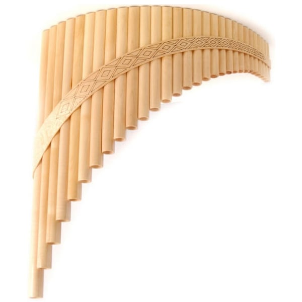HORA FLAUTO DI PAN SOLIST CONTRABBASSO IN SOL MADE IN EUROPE + BORSA 29 CANNE SOL0-SOL4 IN ACERO FORMA CURVA ORNAMENTO INTAGLIATO