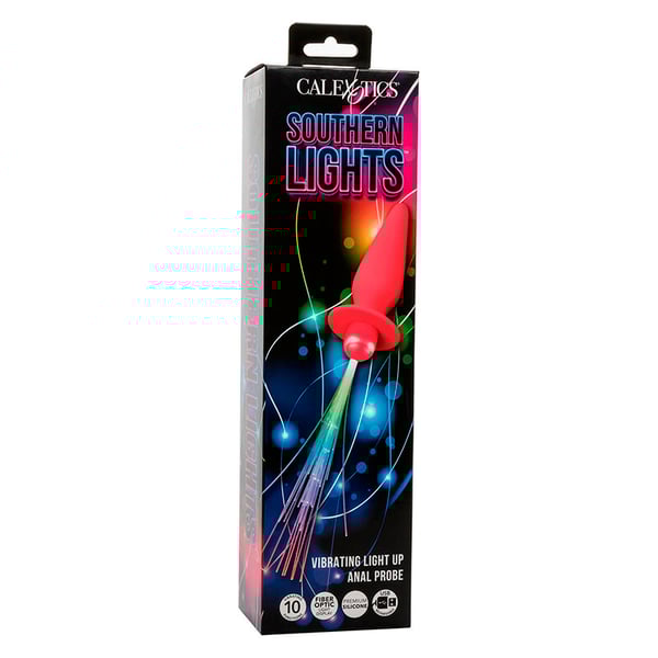 CALEXOTICS - SOUTHERN LIGHTS LIGHT UP PLUG ANAL 10 VIBRATIONS SILICONE ROSE