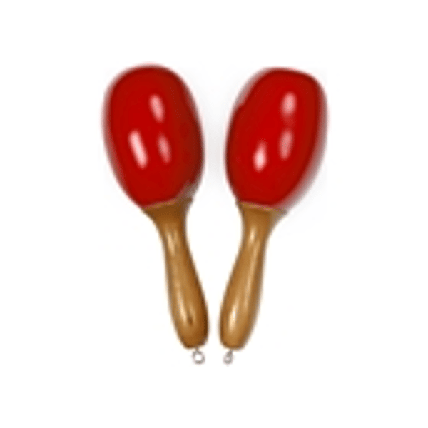 Tanga MARACAS-ROUGE-L Maracas grandi in legno - Rosse